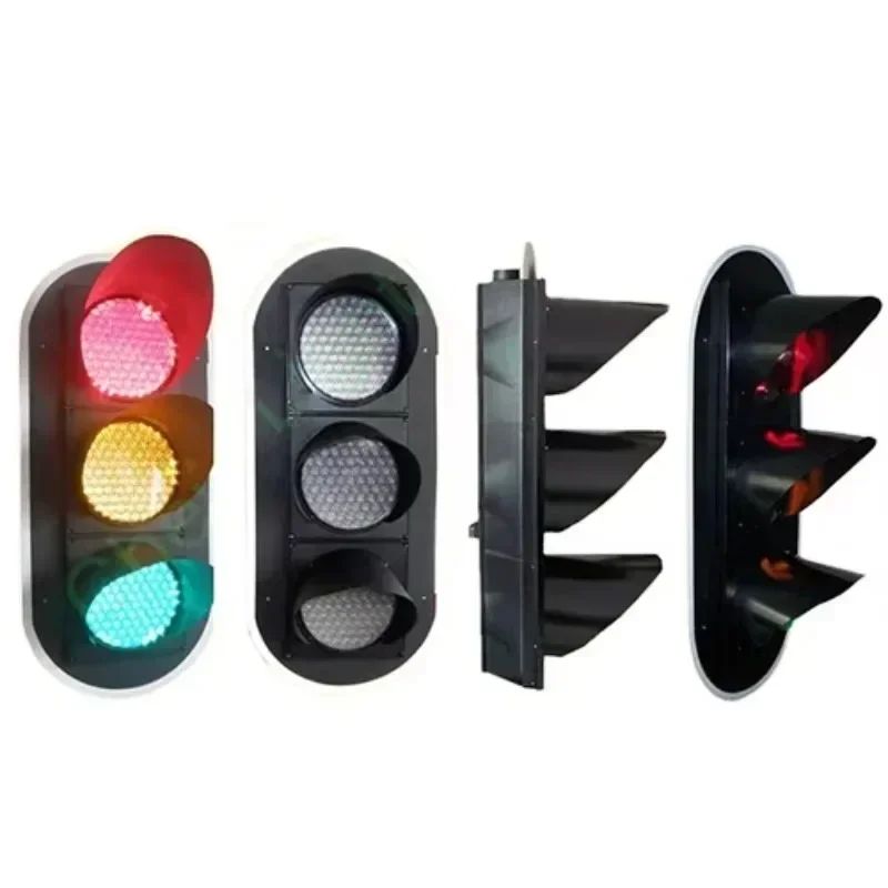 8 inches 200mm set of 3 led traffic signal light in red amber green light color