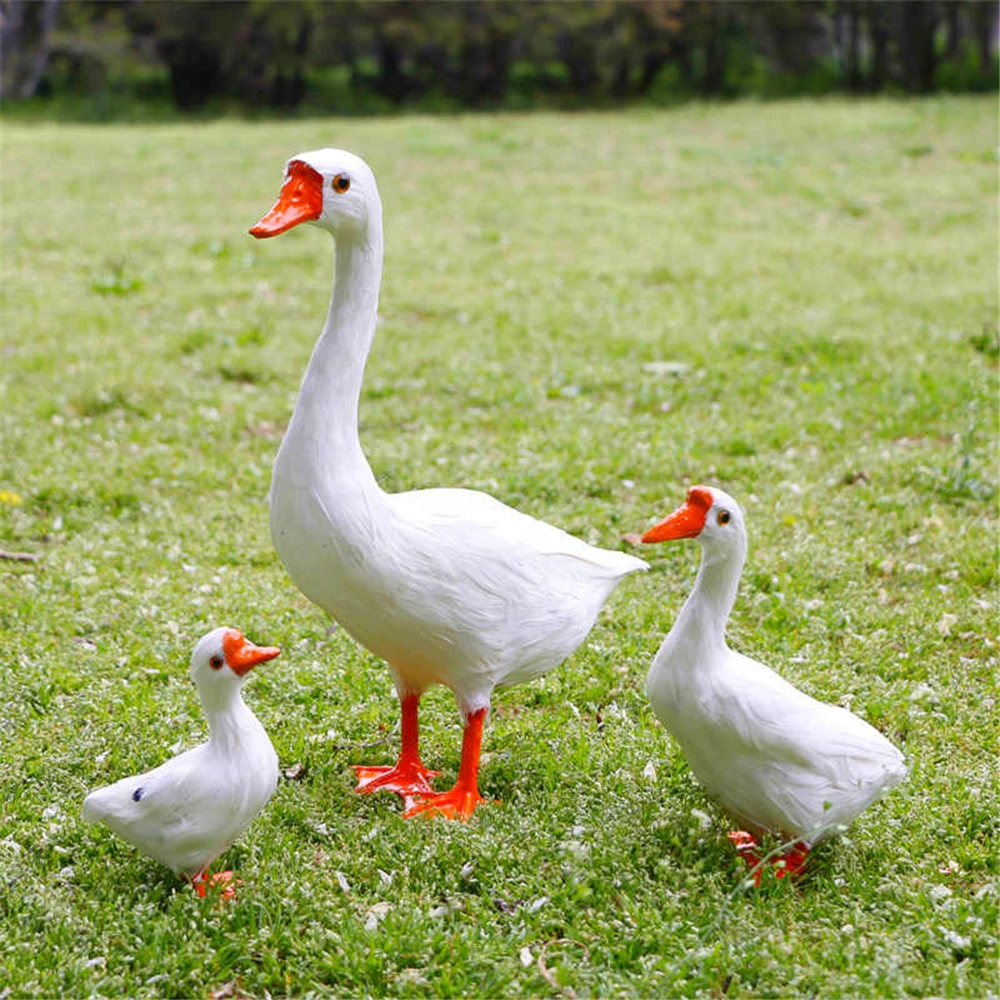 

animal model display props Garden home family store shop hotel decor farm animals figures simulation goose model