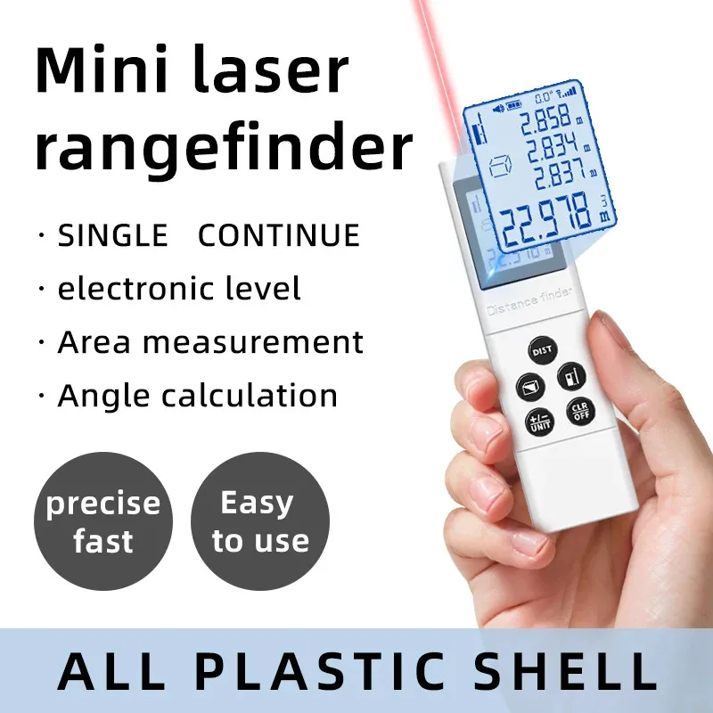 

40m Ultra Thin Laser Distance Meter Digital Laser Rangefinder for Length Area Volume Measuring