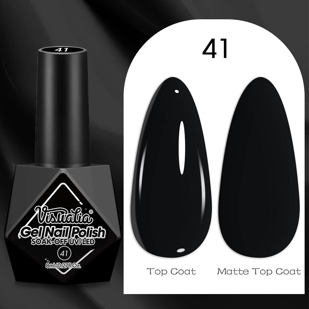 Visuatia 0.27oz Gel Nail Polish, Long-Lasting Glitter, Quick-Drying/Led Soak-Off Nail Gel, Non-Fading Transparent Texture, Essential for Parties and Socializing, Single Packaging, White Moonlight Series, Nail Art Salon Quality, Easy to Apply and Remove, Gel Nail Polish