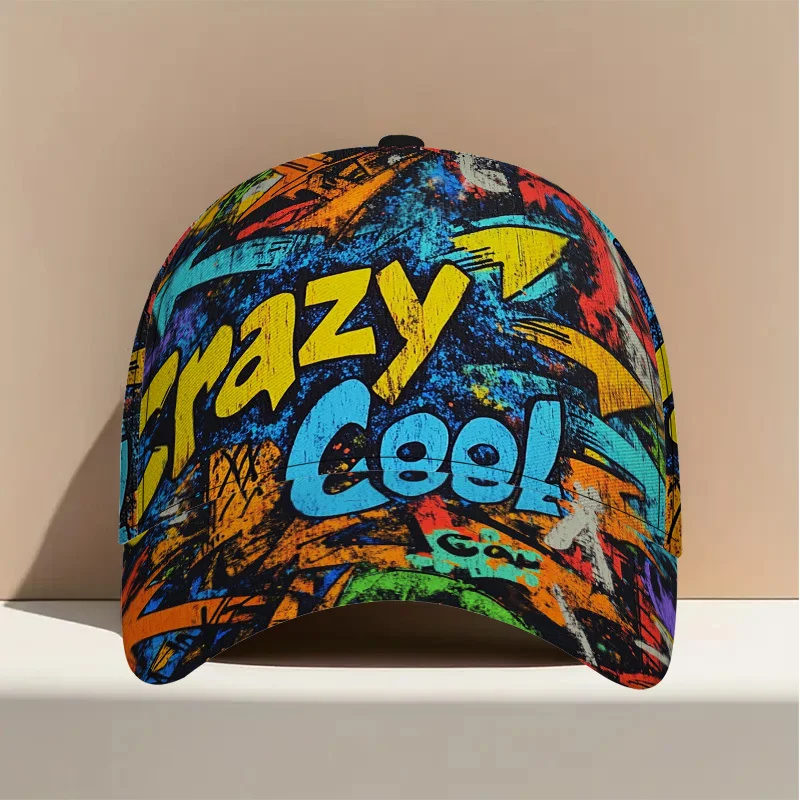 Colorful Graffiti Arrows Print Baseball Cap Adjustable Duckbill Hat with Snapback Closure Lightweight Design Graffiti Streetwear
