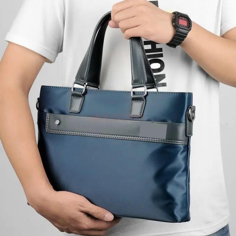 1pcs Men's bag, single shoulder crossbody bag, business casual briefcase, Oxford cloth backpack, horizontal men's handbag