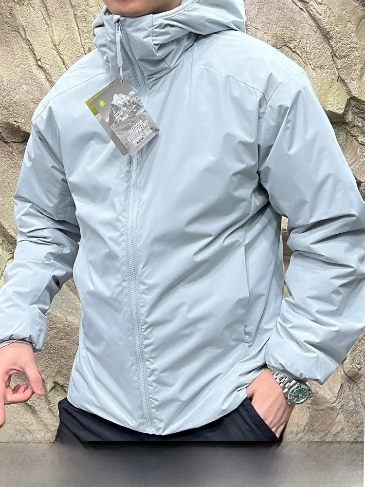 

Tech Cotton Hooded Jaet Youth Faion Warm Outdoor ex Long Sve Stand Fit Pure Color AT0M Series Durable Cotton Coat