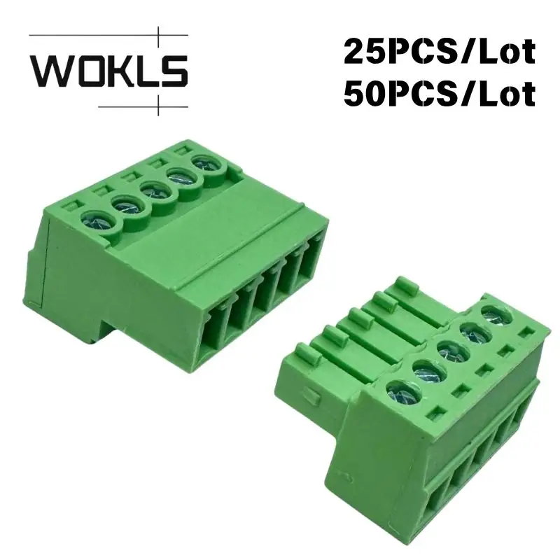 3.81mm Pitch Screw Type Pluggable PCB Terminal Block Solderless Male Female Quick Docking Connector KF2EDGK KF2EDGRK 15EDGK