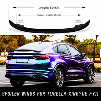 For 2019 2020 2021 Geely Tugella Xingyue FY11 Rear Trunk Lid Ducktail Lip Spoiler Wings Black Carbon Car Tuning Accessories Part