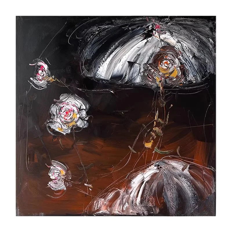 Neoclassical high-class flower texture texture oil painting