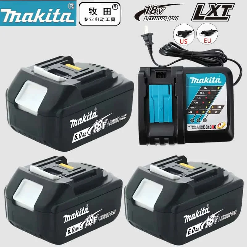 

Original 6.0Ah Makita 18V Power Tool Rechargeable Battery, for 18V Makita DTD172 TW004G DTW190 DTW285 power tool LED Lithium-ion