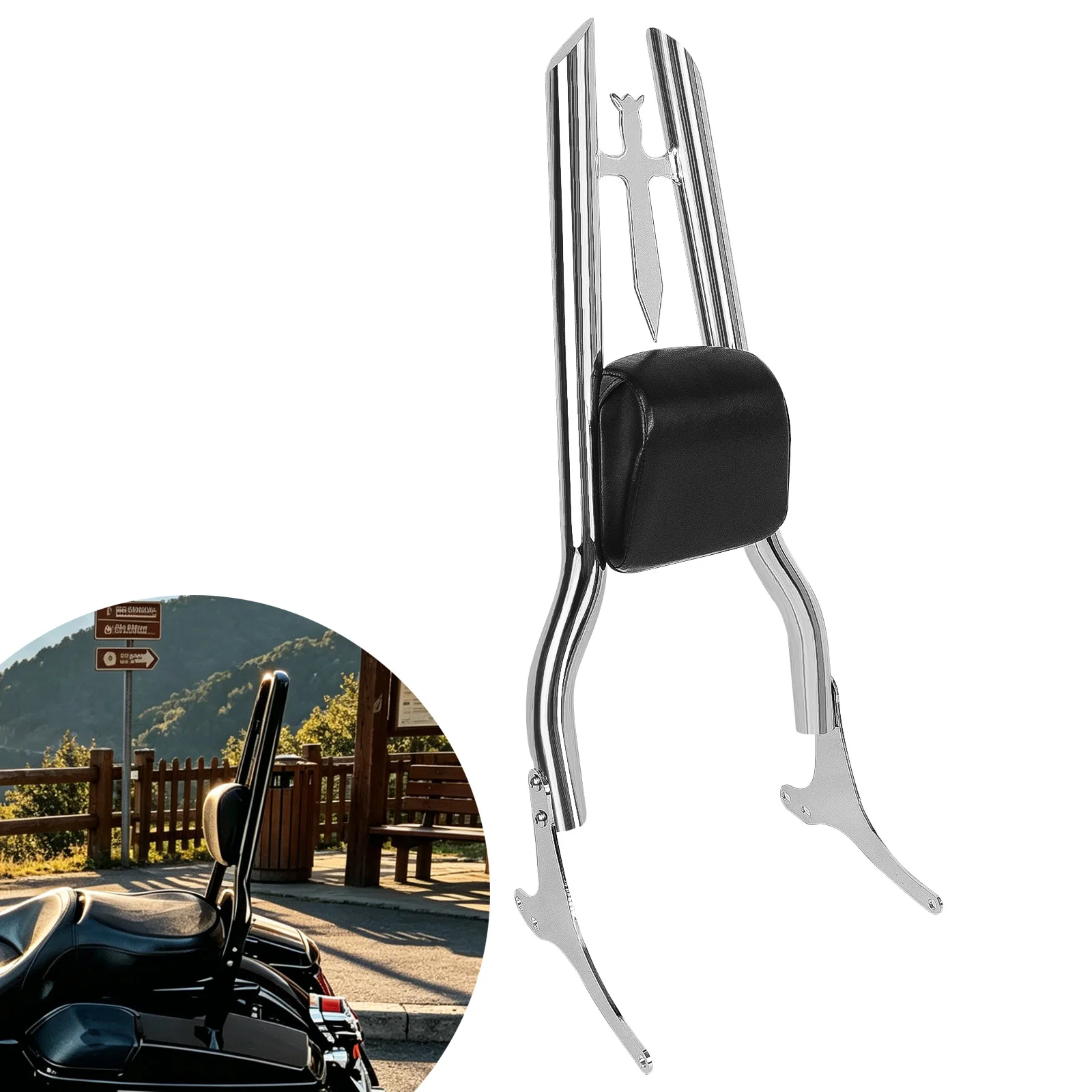 For Harley Davidson 1997-2008 Road King Electra Glide Street Glide Ultra Glide FLHR Motorcycle Rear Backrest Passenger Sissy Bar