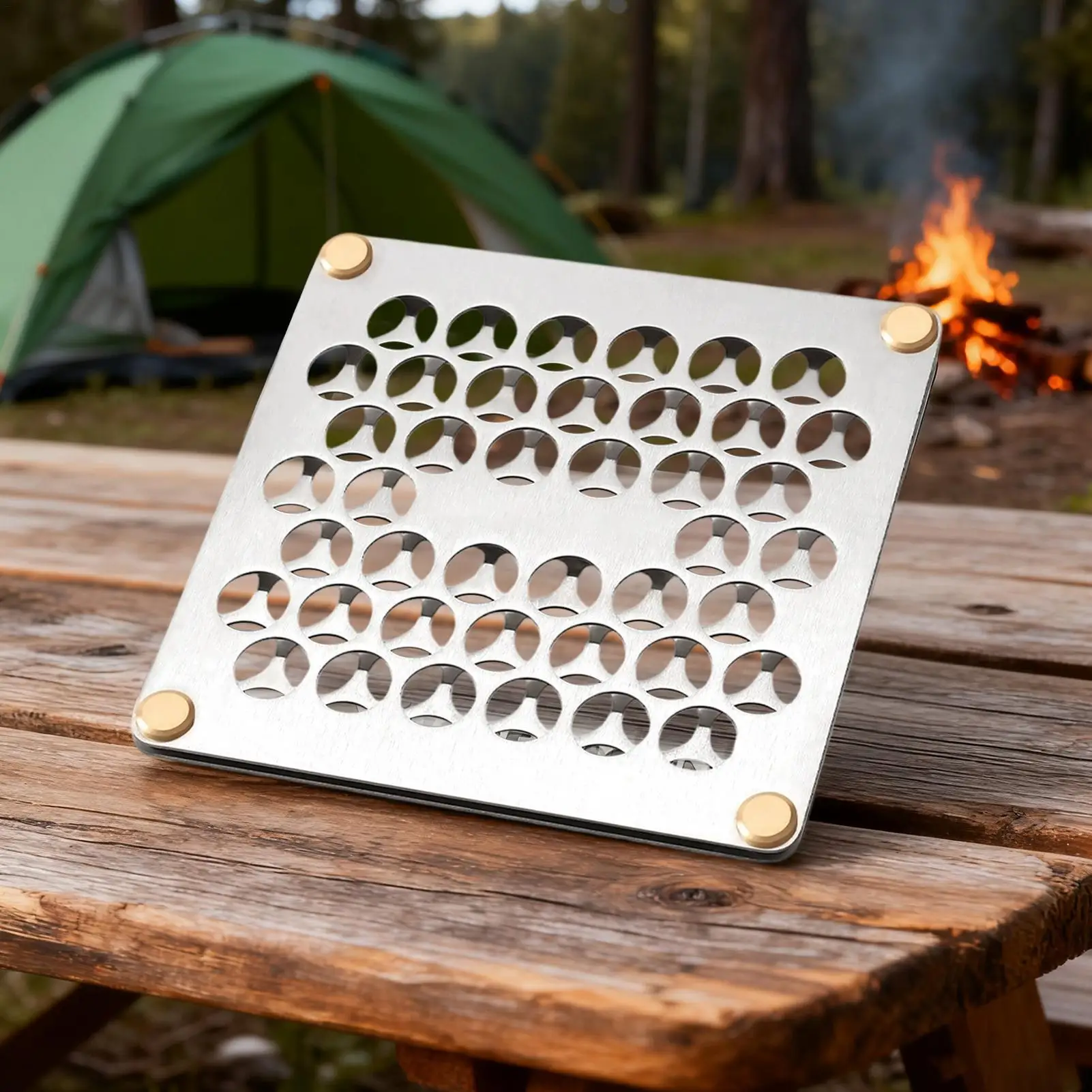 

Metal Coasters Stainless Steel Double-layer Accessories Metal Coaster Holder For Oven Food Cooking Cooker Cup Christmas Holiday