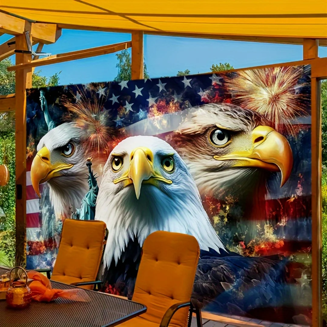 Retro American Flag and Eagle Tapestry - Patriotic Stars and Stripes Design, Suitable for Home, Bedroom, Dorm Interior Decoratio
