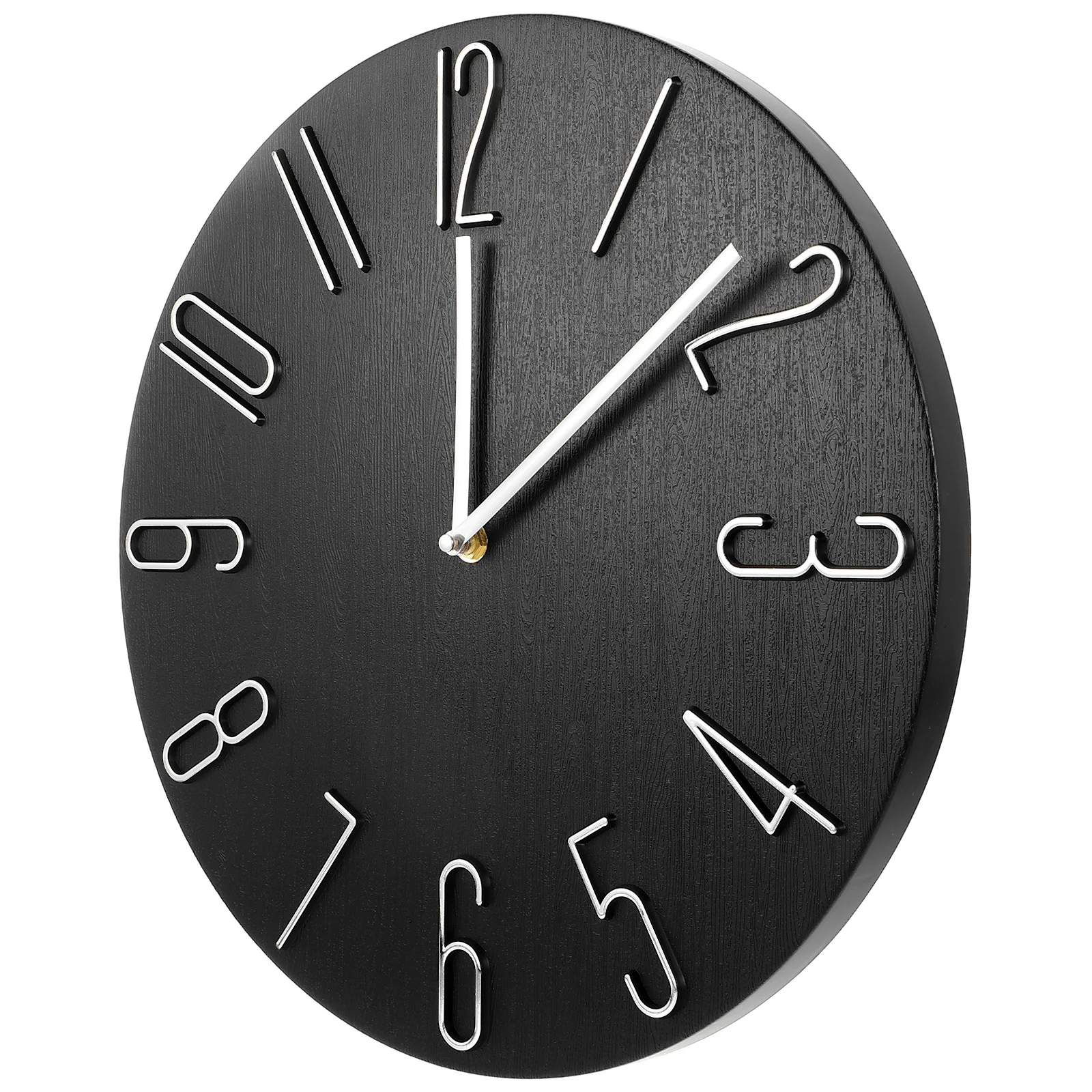 

Modern Silent Operated Wall Clock Round Design for Living Room Non-Ticking Hanging Wall Clock Decor Clocks