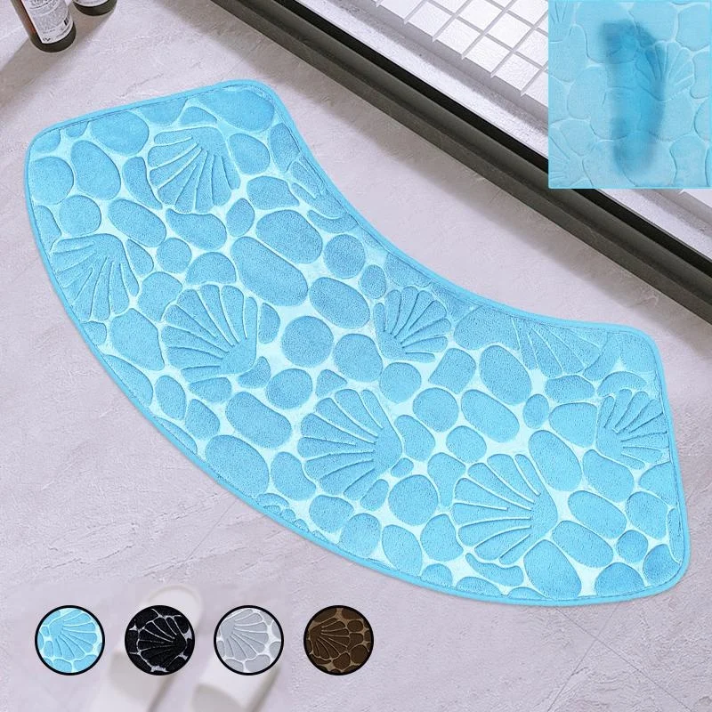 

Shell U-shaped Bathroom Rugs–Memory Foam Bath Mat For Home,Non Slip Absorbent Velvet Floor Mat - Fast Drying Bath Mats