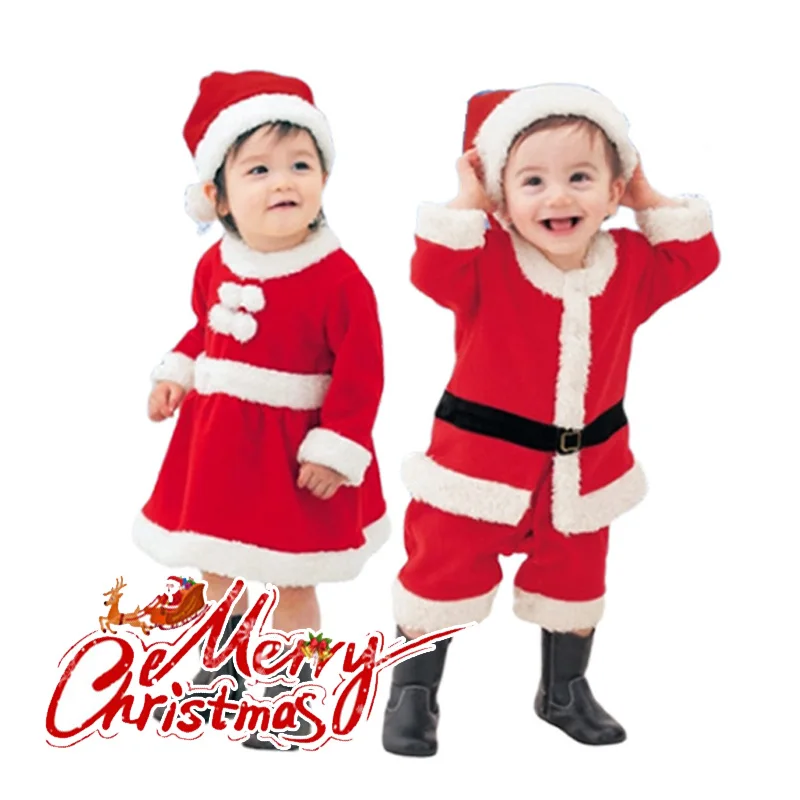 Crianças papai noel macacão com chapéu da criança menino menina festa bebê 2025 ano novo traje de natal macacão cosplay conjunto de roupas de natal