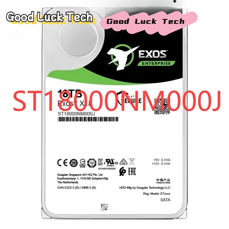 NEW HDD 18TB Exos X18 ST18000NM000J 256MB 7200 RPM SATA 6Gb/s Cache 3.5 Inch Enterprise Server Computer Hard Disk Drive