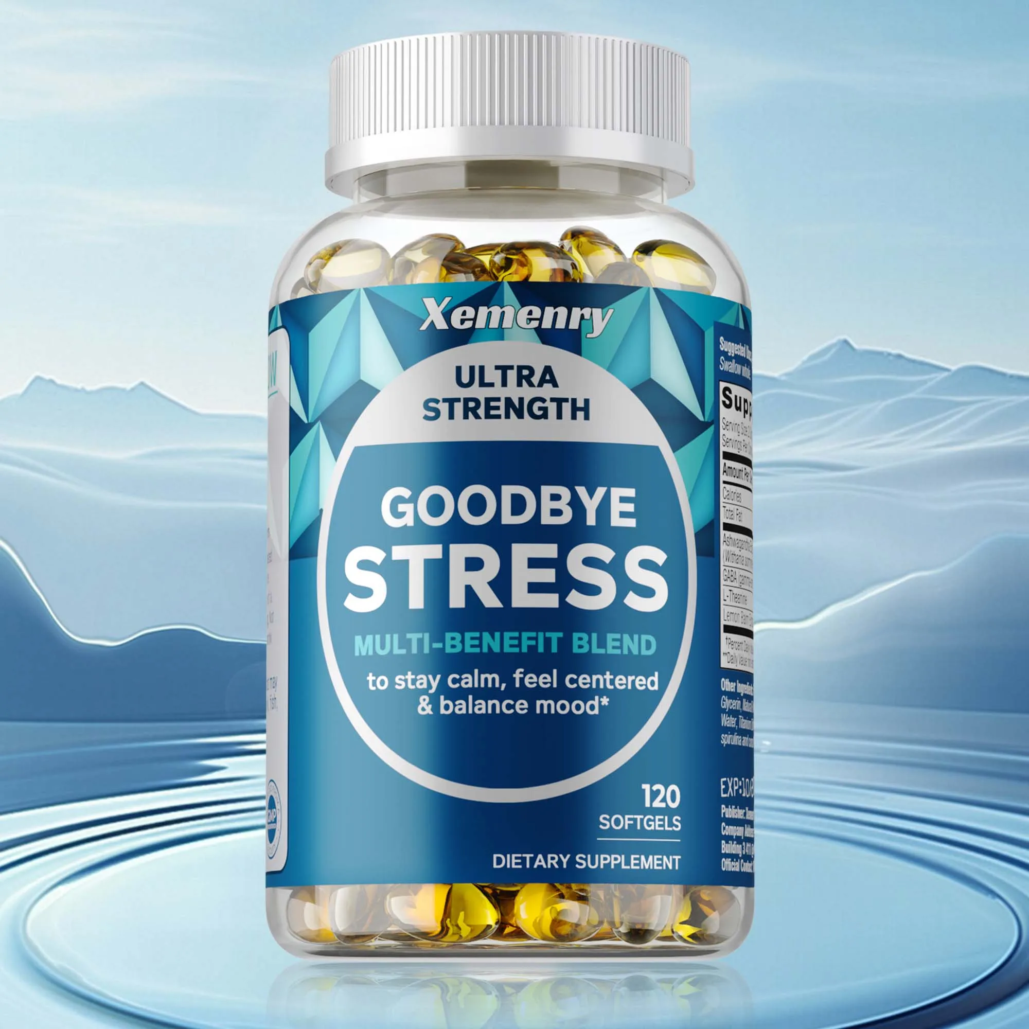 

Stress Relief Capsules with GABA, L-Theanine - Reduce Fatigue, Promote Brain Cell Activity, Provide Energy and Focus, Immunity
