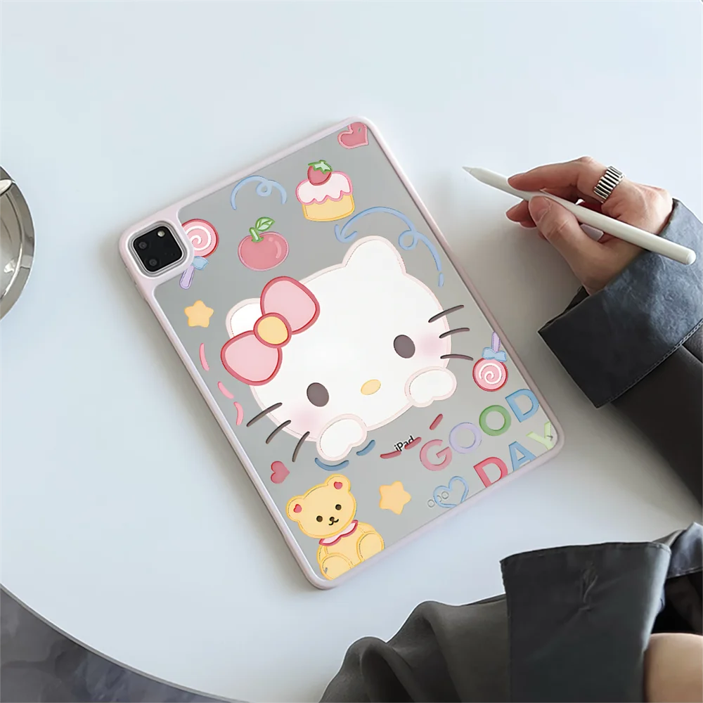 

Акриловый чехол Hello Kitty для iPad Pro 2024 11 дюймов 2025 Air 5/4 10,9 10 11th 9,7 10,2/10,5 ''mini 6/7 Cover Kawaii Tablet Case