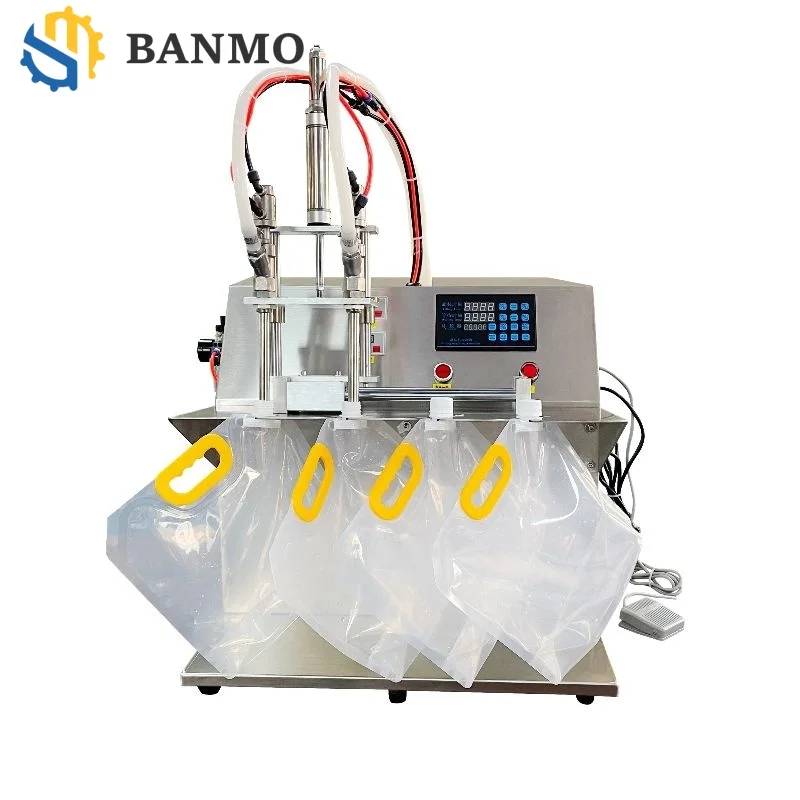 

Tabletop Semi Automatic Peristaltic Pump Liquid Filling Machine with Dual Nozzle Pneumatic Filler for High Temperature Liquids