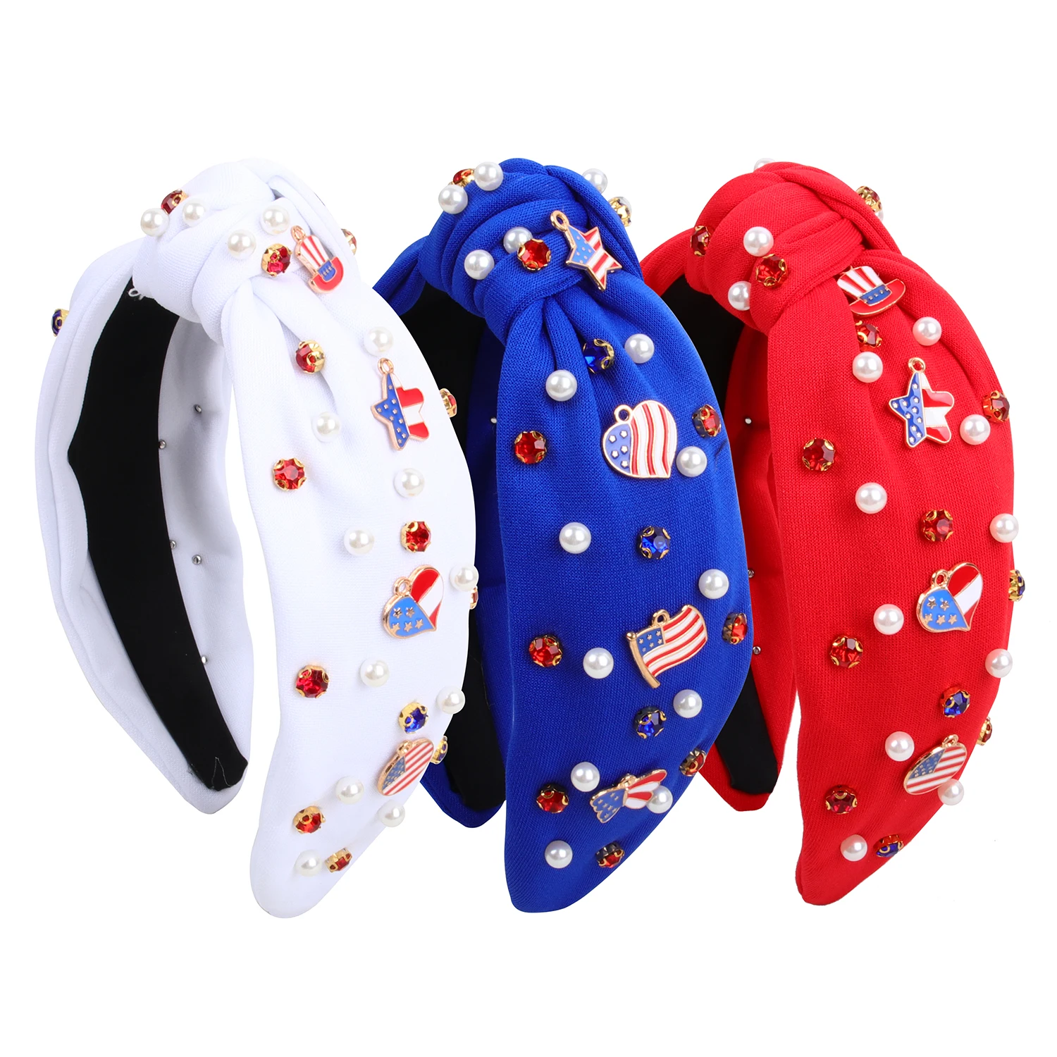 

Модные повязки на голову с независимостью США для девочек, ободок с блестками, головные уборы для девочек, детские аксессуары для волос