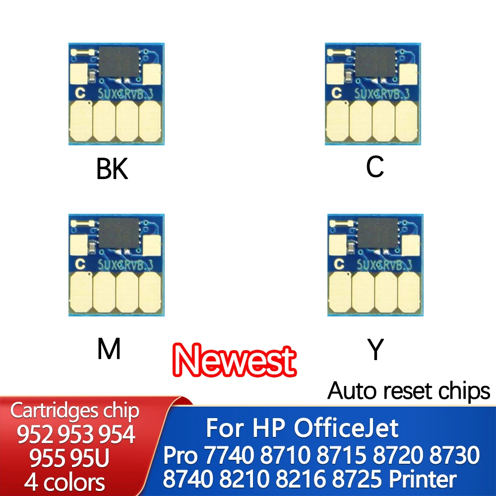 Newest hp 952 953 954 955XL 95U Permanent Chip VB.9 for HP officejet Pro 7720 7740 8210 7616 8710 8715 8720 8725 8730 8740 chip