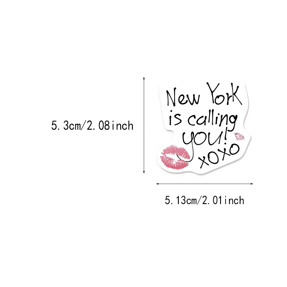 50 قطعة من ملصقات الكتابة على الجدران الإبداعية الجمالية الفضية المحظوظة DIY ملصقات القصاصات اليدوية للكمبيوتر اللوحي #5