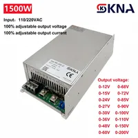 Adjustable 1500W Switching Power Supply 0-12V 15V 24V 30V 36V 48V 60V 68V 72V 85V 100V 110V 150V 200V AC TO DC Industrial SMPS