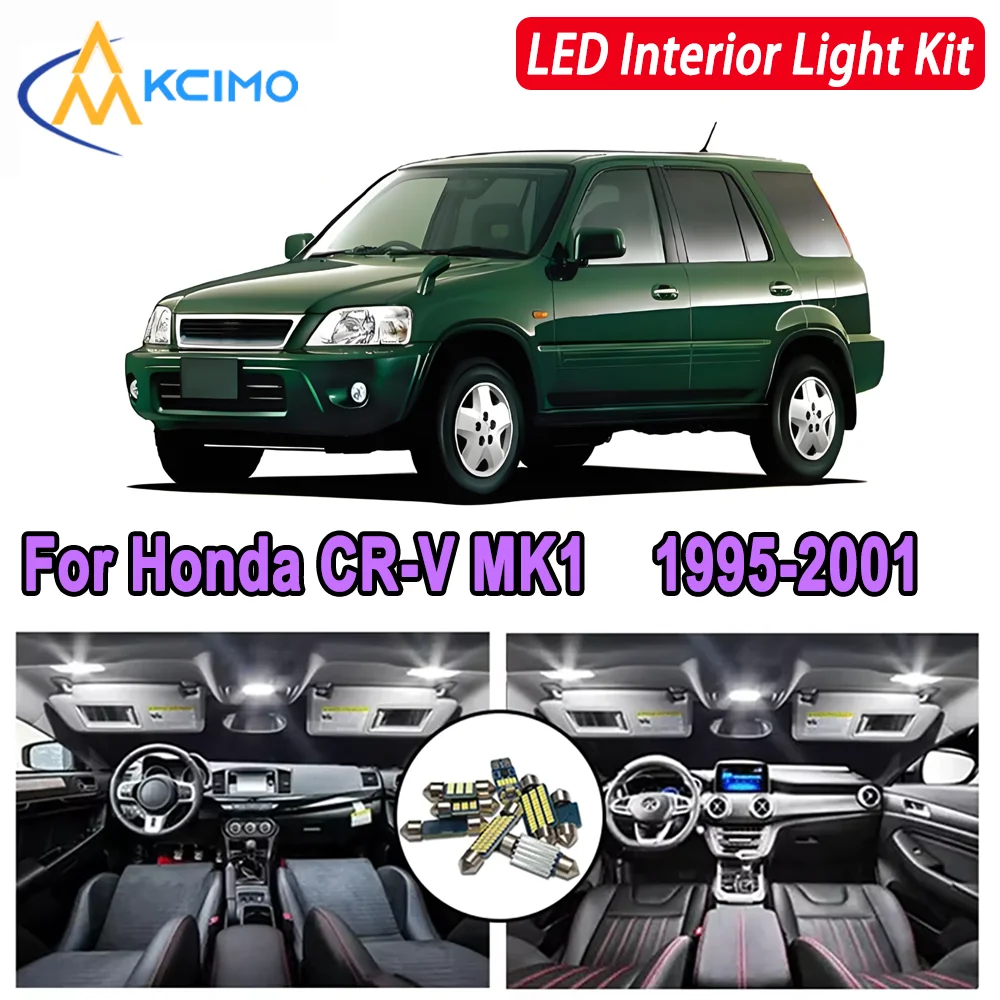 

Kcimo LED For Honda CR-V MK 1 (1995-2001) Premium Bright LED Interior Dome Map Trunk Light Kit Car Led Lamps Canbus New Car LED