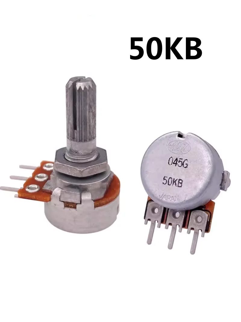 1pcs，Single loop rotary potentiometer，RK163，10KB 20KB 50KB 100KB，3Pin，The shaft length is 20mm，Audio Volume Knob