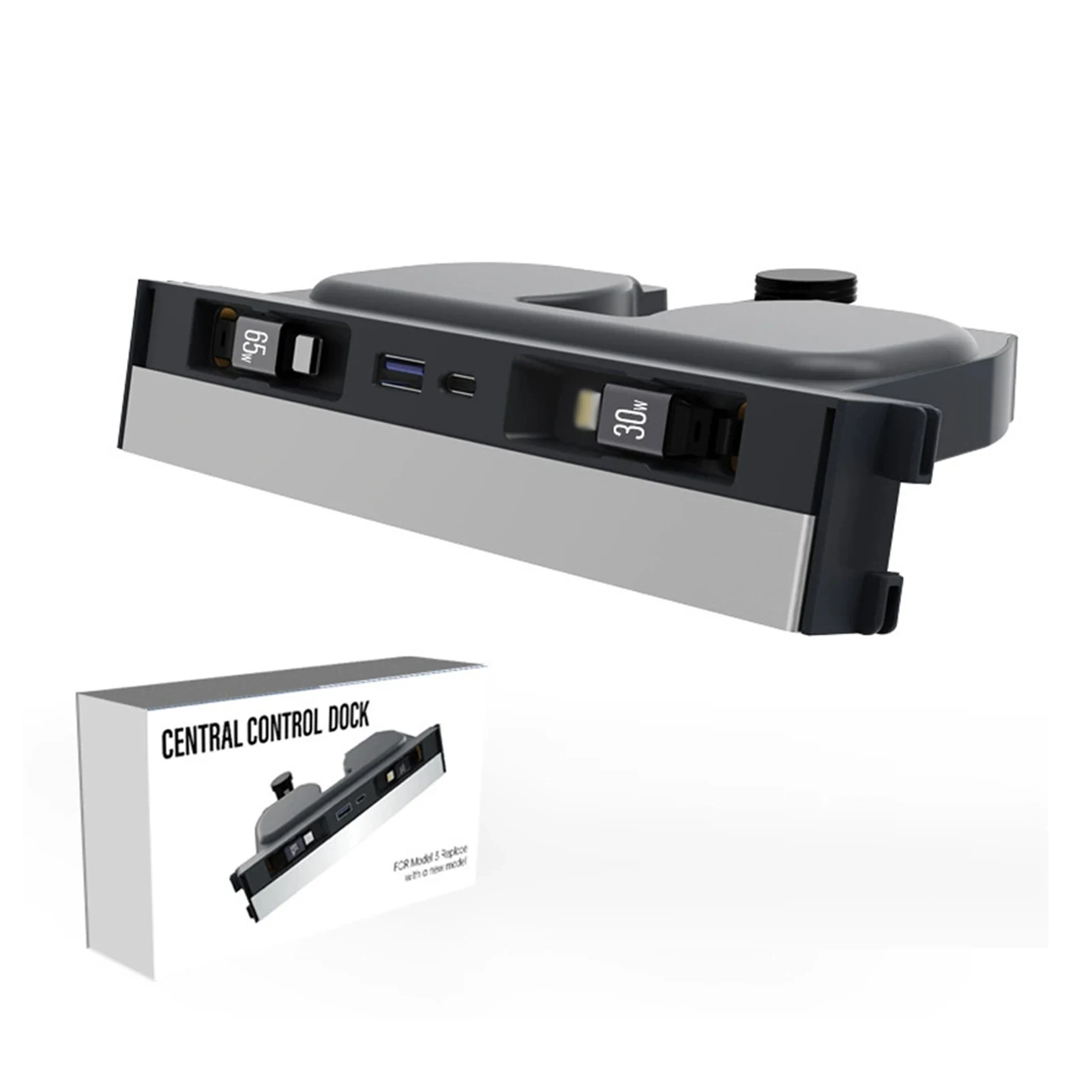 

For Tesla Model 3 Special Intelligent Docking Station Type-C PD 120W Fast Charger USB Extender Docking Station Powered Splitter