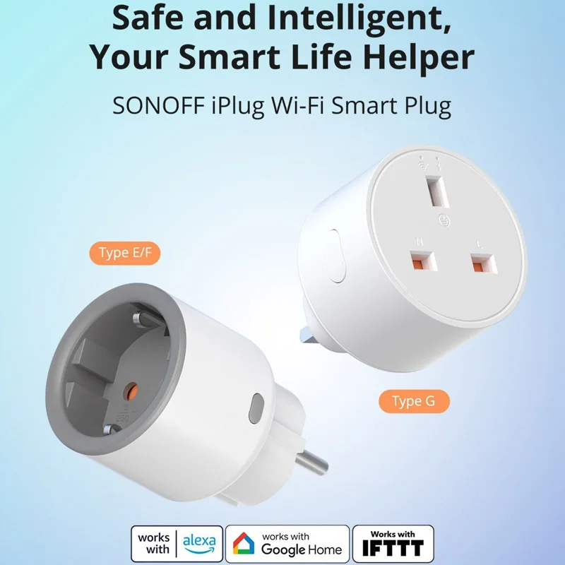 SONOFF S60 TPF EU WiFi Smart Plug With Energy Monitoring Remote Control Timer Voice Control Smart Scene 16A Current Smart Socket