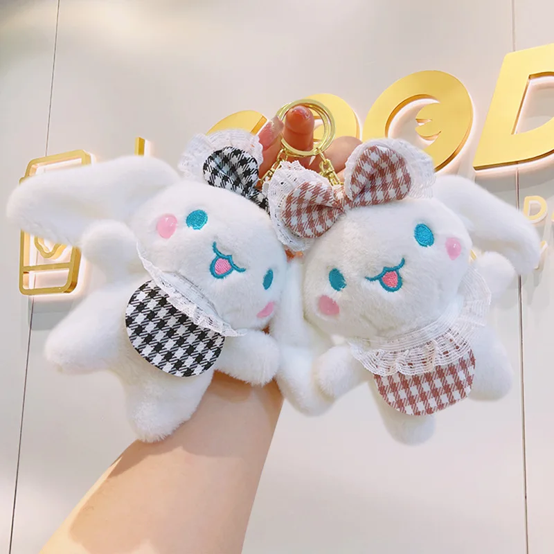 かわいいサンリオシナモロールぬいぐるみおもちゃバックパックペンダントキーホルダーカップル親友スタイルペンダント女の子の誕生日クリスマスギフト