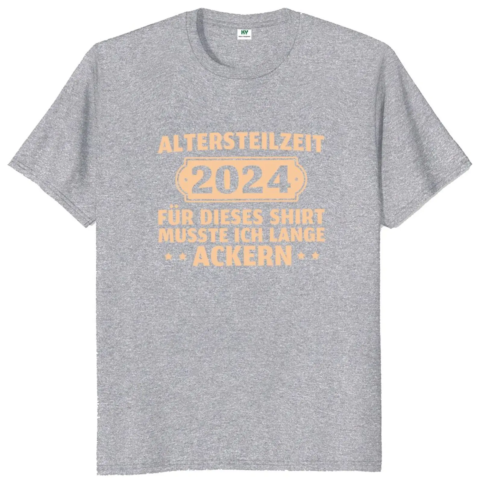 Toekomstige Pensionering 2024 T-Shirt Duits Humor Gepensioneerd Gepensioneerd Vader Cadeau Tee Tops 100% Katoenen Zachte Unisex O-hals T-Shirt Eu Maat