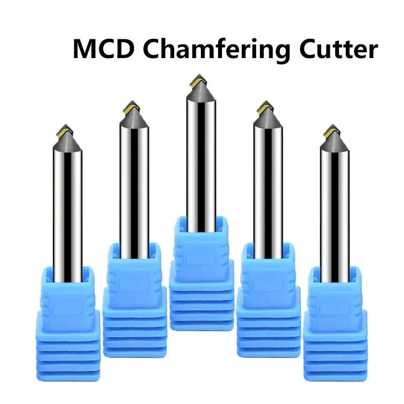 

MCD Diamond CNC Milling Cutter Length 5mm Solide Carbide Flat End Mill For Cutting Copper Aluminum Acrylic PVC