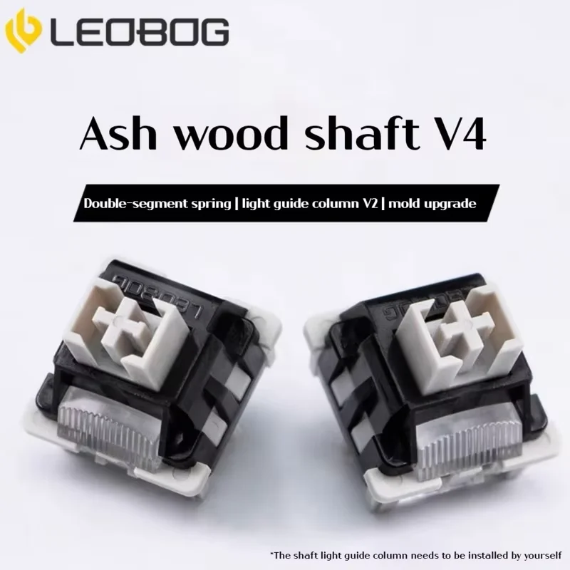 LEOBOG GrayWood V4 V3 Switch Linear POM HIFI Switches Custom Mechanical Keyboard KIT 3 5 Pin DIY Gaming Kits Switch Hi75 F75 F99