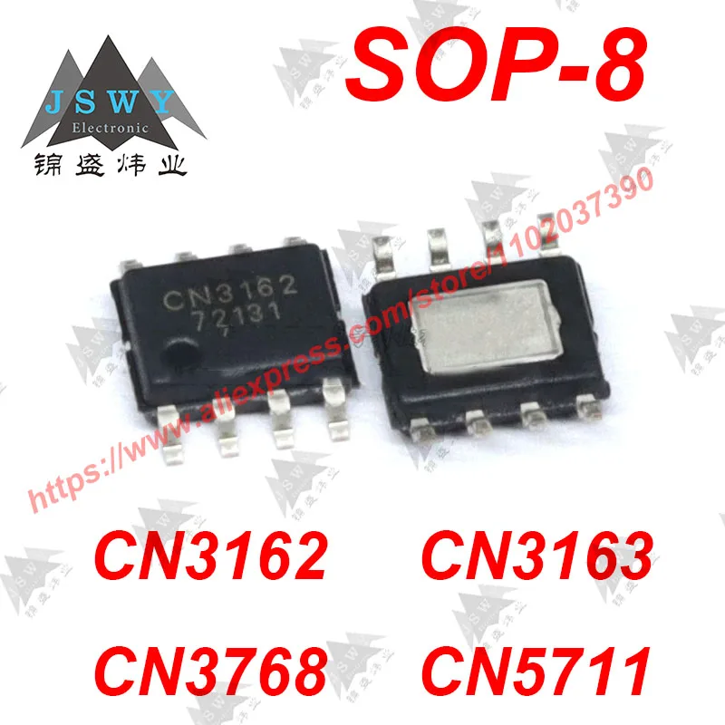 10 PCS SOP-8 CN3162 CN3163 CN3768 CN5711 Power Management IC Chip the for PCB BOM Free Shipping CN