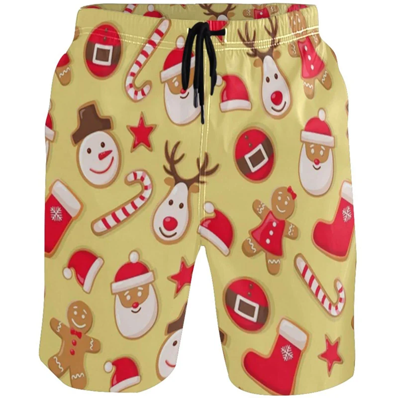 New Summer 3D Merry Christmas Printing Beach Shorts Kids Fashion Board Shorts Unisex Funny Swimming Trunks Y2k Short Pants Men