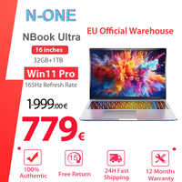 N-one NBook Ultra 16-inch Laptop 2560*1600 165Hz Screen AMD Ryzen R7 8845HS 8 Cores Up to5.10GHz 32GB RAM 1TB SSD WiFi Bluetooth