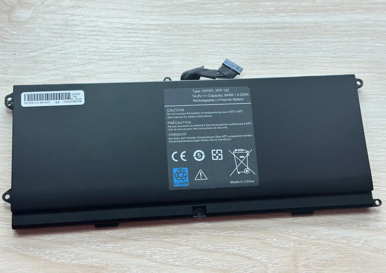 14.8V 64WH 0HTR7 Laptop Battery For Dell XPS 15z L511Z L511X 15Z-L511X 15Z-L511Z OHTR7 NMV5C 75WY2 0NMV5C 075WY2