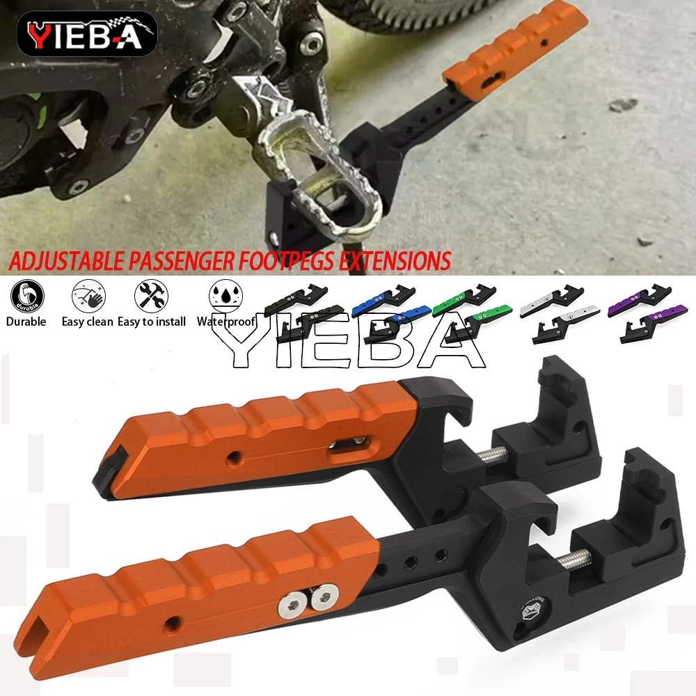 For KTM 1090 1050 1190 1290 Adventure R S T 13-2020 Passenger Footpegs Extensions 690 Enduro R SMC R 790 890 Adventure/R 19-24