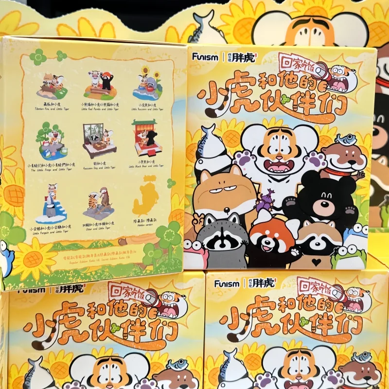 

Подлинный толстый тигр, маленький тигр и его компаньоны, серия слепая коробка, фигурка, милая загадочная коробка, кукла, украшение, модная игрушка, подарки для детей