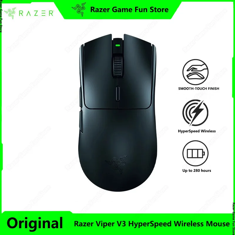 Razer Viper V3 HyperSpeed Wireless Esports Mouse 82g Lightweight Design Focus Pro 30K Optical Sensor Up to 280 hours of Battery