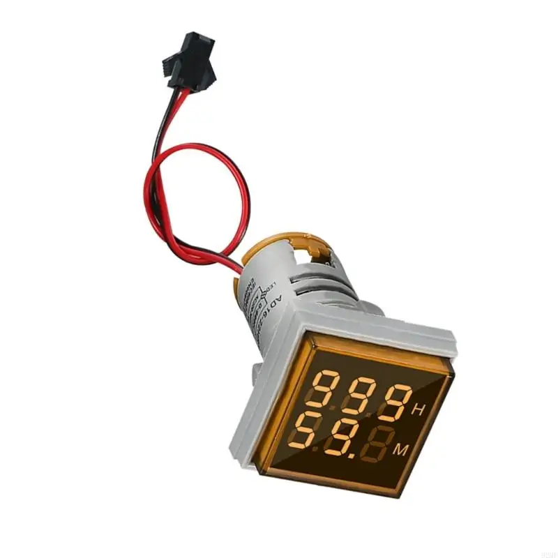 92MF High Accuracy double  Display Timer Small  LED Hour Meter with Flame Retardant Casing Simple to Operate for Industrial Use