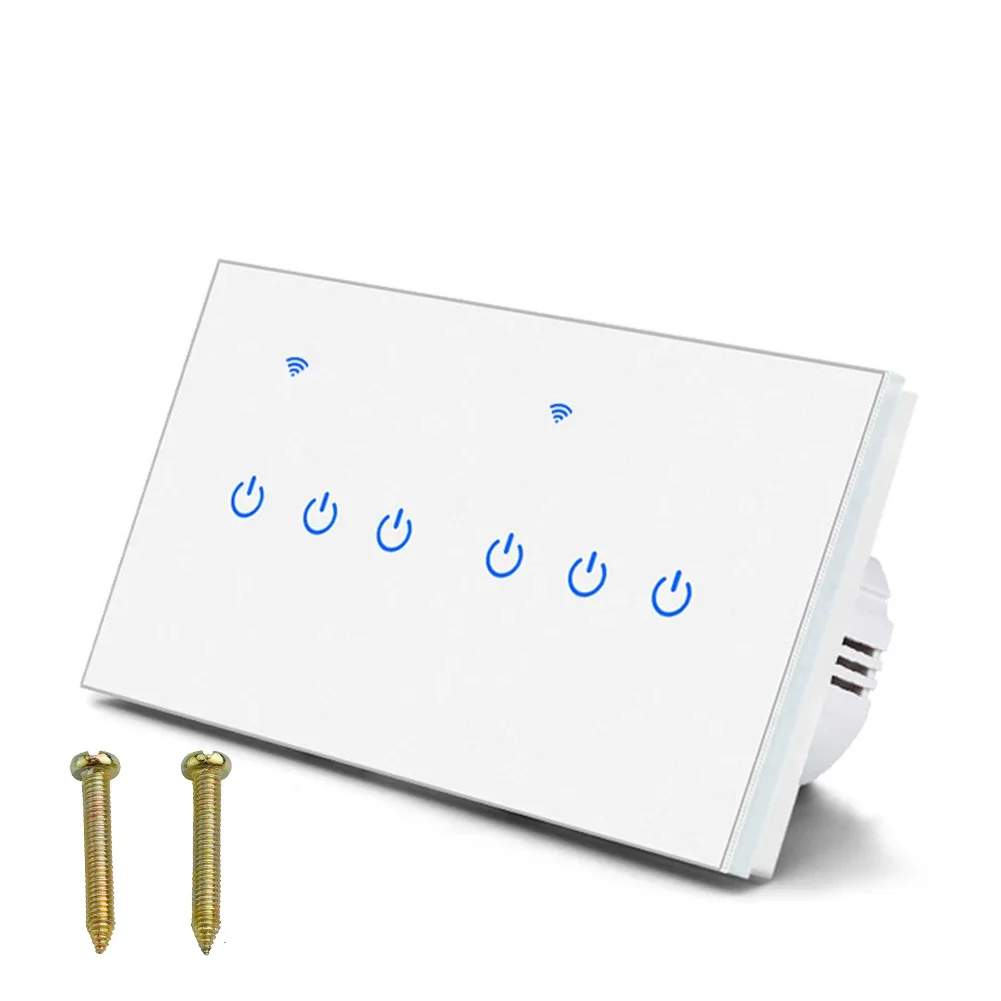 Smart Home WiFi Touch Switch with Dual Control Capability Voice and App Remote Functionality for Enhanced User Experience