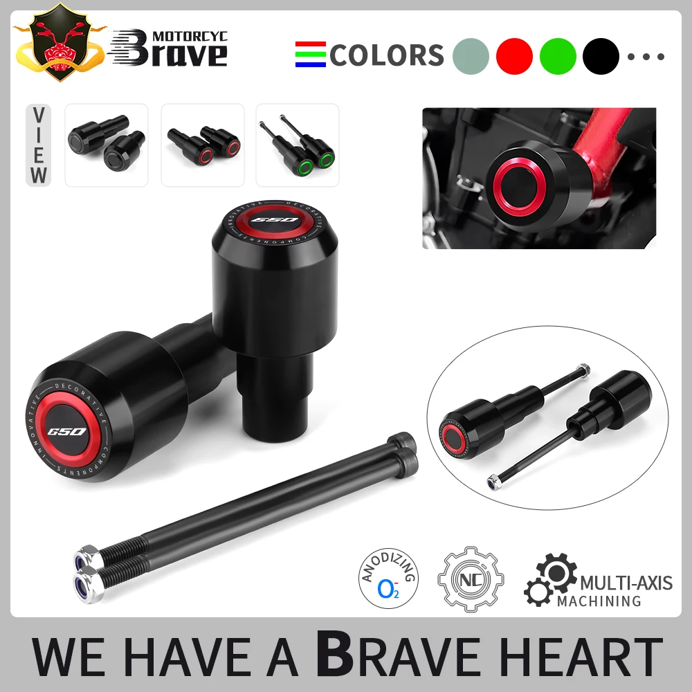 

Motorcycle CNC Aluminum Accessories Frame Slider Fairing Crash Guard Falling Protector For Ninja650 NINJA 650 2017-2024