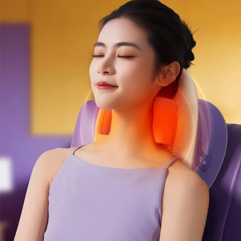 Trapezius Neck Massage Pillow Wireless Electric Car Body Massagers Heat Waist Neck Leg Cervical Shiatsu Kneading Relieve Fatigue