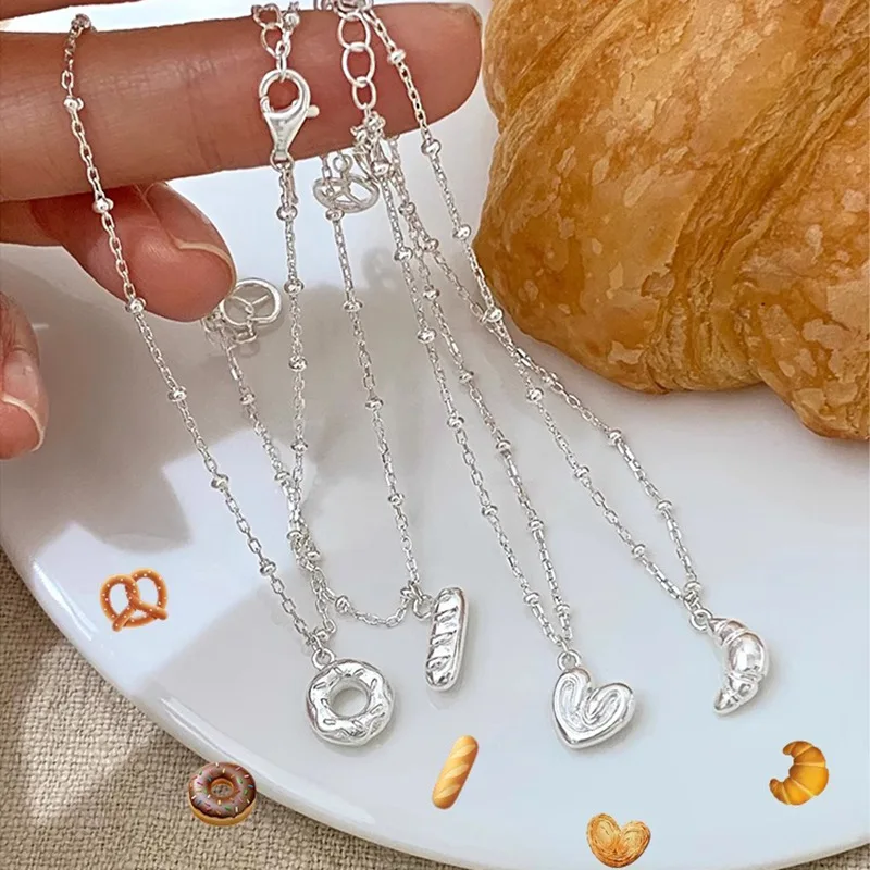 PANJBJ 925 Sterling Silver Bread Bracelet For Women Girl Amusing Summer Versatile Korean Fashion Jewelry Gift Dropshipping