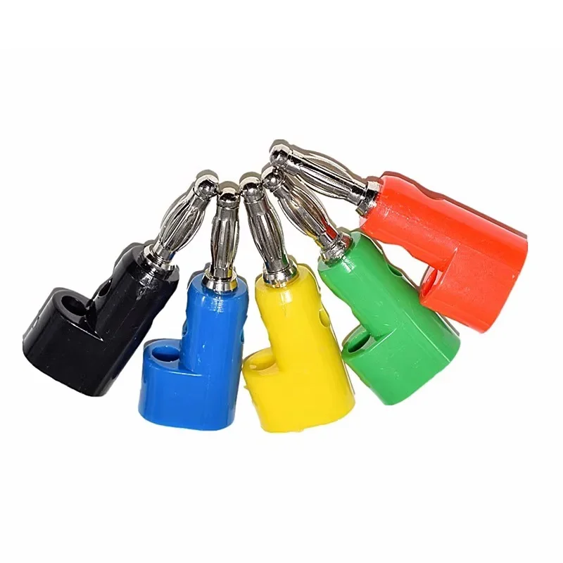 40pcs 4mm  L shape Banana Jack Plug Socket - Adaptor Electrical Connecting bending  for Binding Post Test Terminal Connector