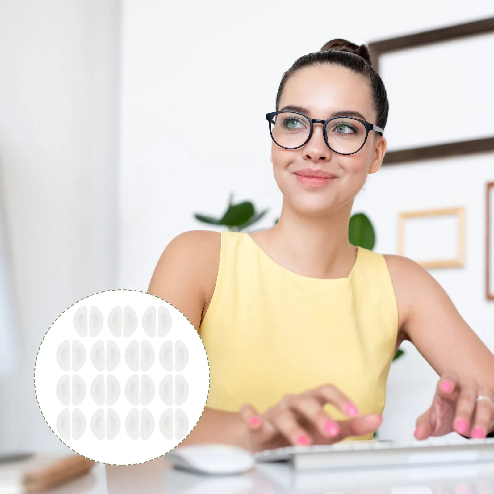 

15Pairs Non-Slip Glasses Nose Pads Comfortable Silicone Support Eyeglass Nose Gasket Replacement Eyeglass Repair Kit