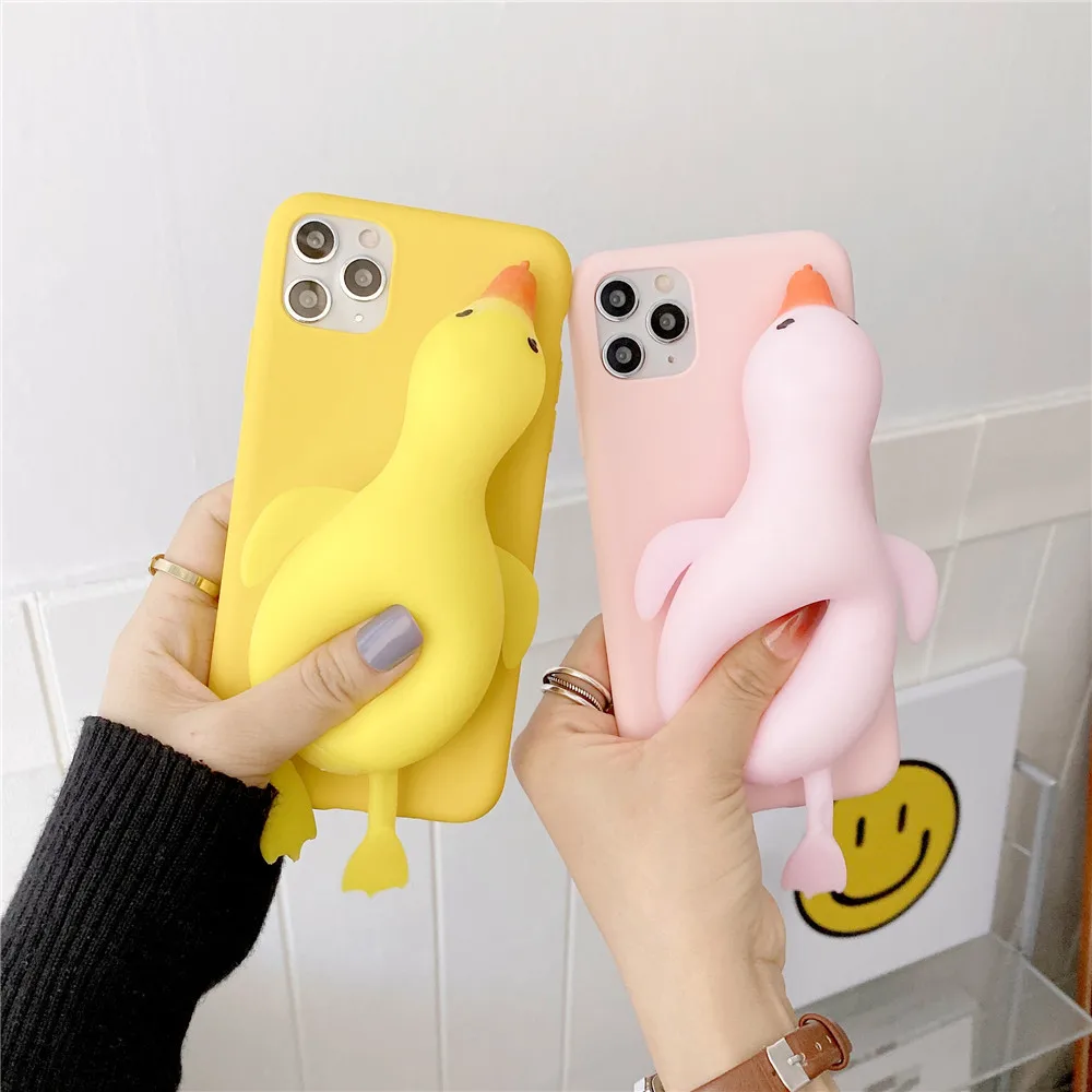 Relive Stress Bubble Duck Case For Samsung Galaxy A12 A21S A32 A42 A52 A72 A31 A51 A71 A50 A70 A10E A20E A11 Fidget Toys Cover