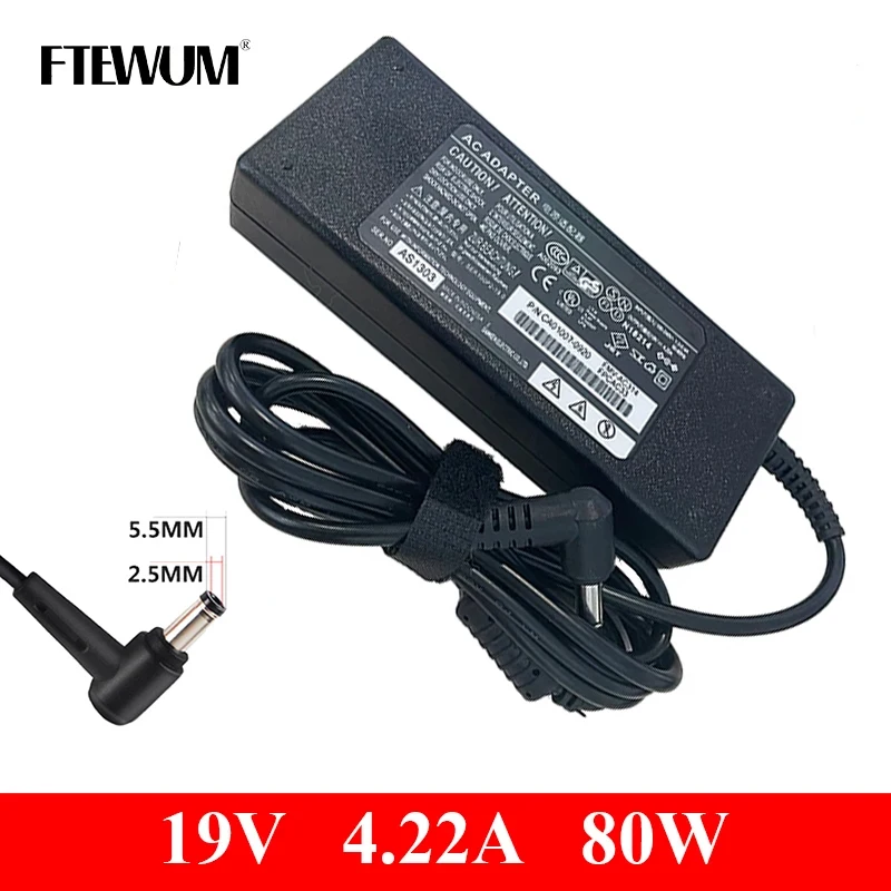 19V 4.22A 80W 5.5*2.5mm Laptop Charger Adapter For Fujitsu FMV Lifebook AH522 AH530 AH531 AH532 AH550 B6220 ADP-80N Power Supply