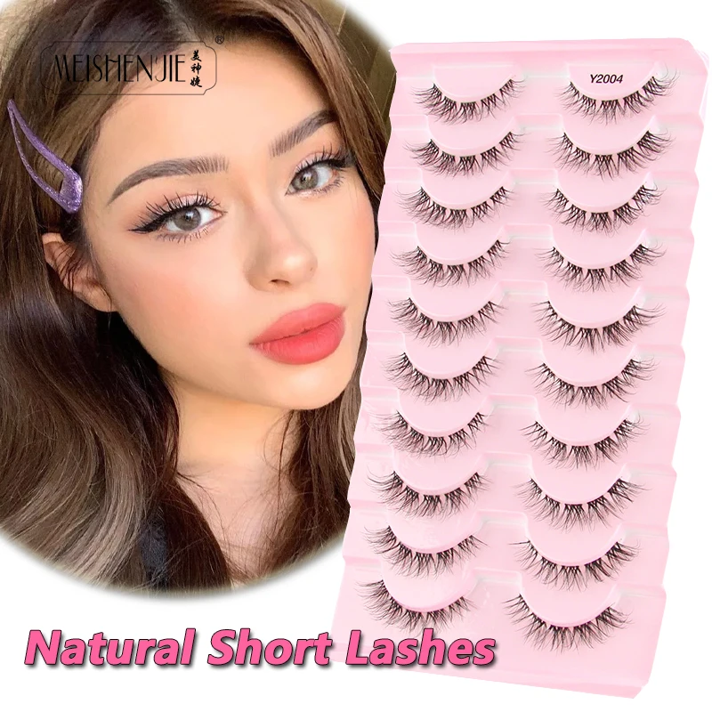 MEISHENJIE 3/7/10 Pairs 3D Mink Lashes Natural Long Wispy Fluffy Faux Cils Makeup Tool Extension Reusable False Eyelashes Cílios